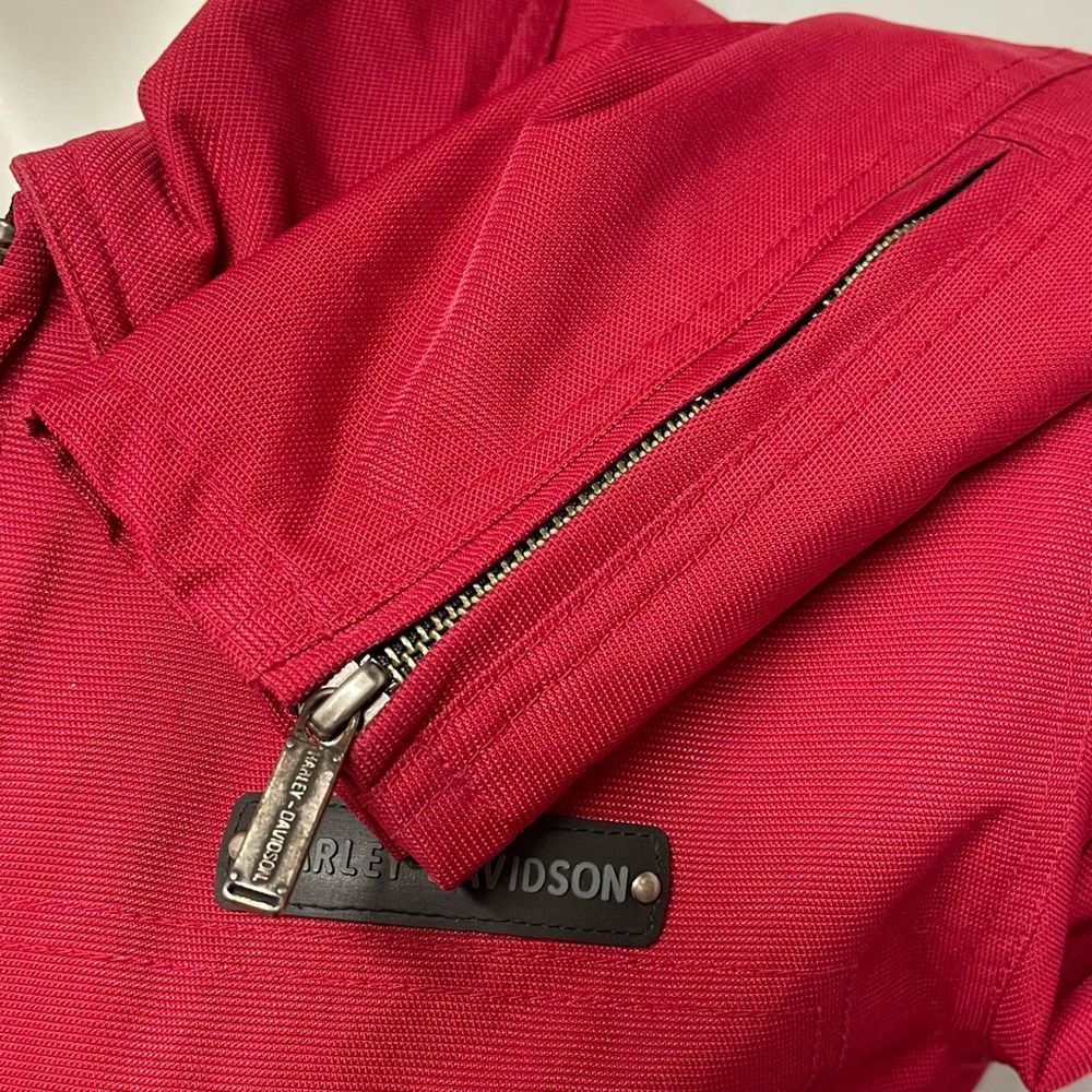Harley Davidson HD Women's Riding Gear Soft Shell Jacket Red 97026 03VW Small - Picture 6 of 16